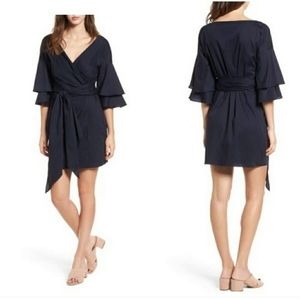 SALE 🌟 Wayf Kimono Surplice Wrap Navy Dress Small